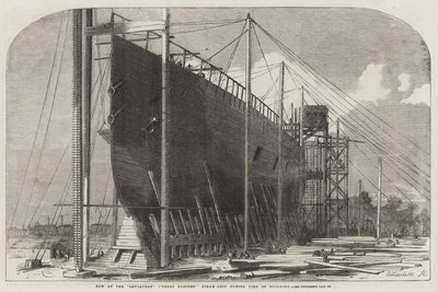 Proue du Leviathan (Great Eastern) Steam-Ship pendant la construction - Edwin Weedon